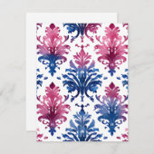 水彩ダマスク シーズンカード (正面/裏面)