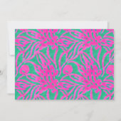 水彩ダマスク ブルー パーティー 汎用 招待状 (裏面)