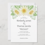 水彩ダリアの花 ウェディング招待状 招待状 (正面)