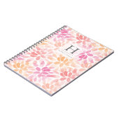 水彩ダリアスモノグラム ノートブック (左側)