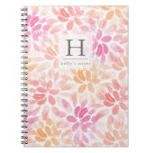 水彩ダリアスモノグラム ノートブック (正面)