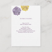 水彩ダリア花結婚の囲いカード エンクロージャーカード (裏面)