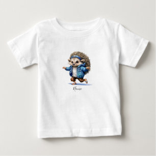 水彩ダンシングヒョウタン ベビーTシャツ