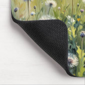 水彩ダンデリオンフィールド マウスパッド (コーナー)