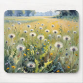 水彩ダンデリオンフィールド マウスパッド (正面)