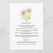 水彩ダンデリオン結婚ズ メニュー (裏面)