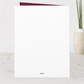 水彩ダークピンクの花誕生日 カード (裏面)