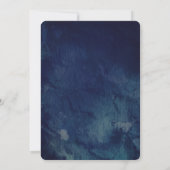 水彩ダークブルーグリーン結婚式招待状 招待状 (裏面)