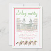 水彩ダービーパーティージョッキーズ競馬 招待状 (正面)