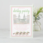 水彩ダービーパーティージョッキーズ競馬 招待状 (スタンド正面)