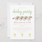 水彩ダービーパーティー競馬カップ 招待状 (正面)