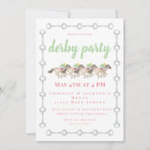 水彩ダービーパーティー馬競走 招待状 (正面)