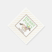 水彩ダービーパーティー騎手レースカスタム スタンダードカクテルナプキン (角)