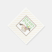 水彩ダービーパーティー騎手レース スタンダードカクテルナプキン (角)