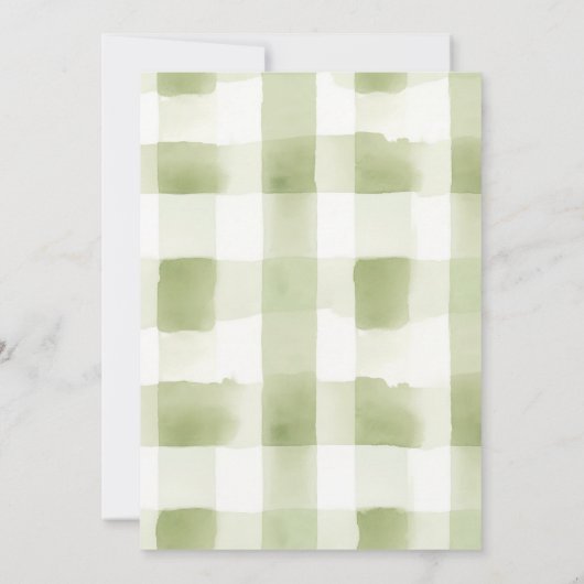 水彩チェックのカクテルとコーヒー冬のクリスマス 招待状 (裏面)