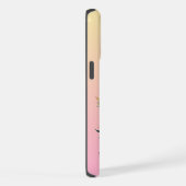 水彩チェロと花のパーソナライズ iPhoneケース (右側面)