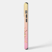 水彩チェロと花のパーソナライズ iPhoneケース (左側面)