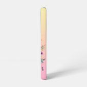 水彩チェロと花のパーソナライズ SAMSUNG GALAXYケース (左側面)