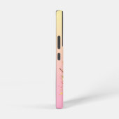 水彩チェロと花のパーソナライズ SAMSUNG GALAXYケース (右側面)