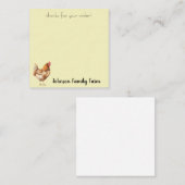 水彩チキンカスタム ノートカード (正面/裏面)