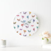 水彩チキンクロック ラージ壁時計 (ホーム)