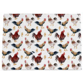 水彩チキンパターン抱き枕 ラージペーパーバッグ (正面)