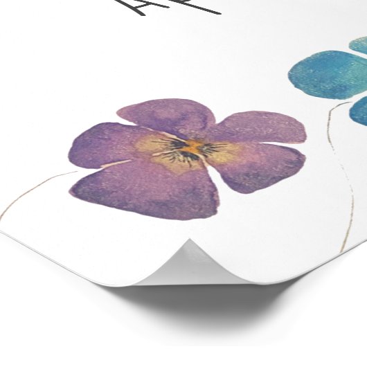 水彩チキンファミリーベビーシャワーへようこそ ポスター (角)