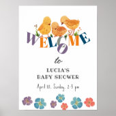 水彩チキンファミリーベビーシャワーへようこそ ポスター (正面)