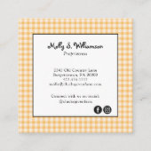 水彩チキンファーム生卵 スクエア名刺 (裏面)