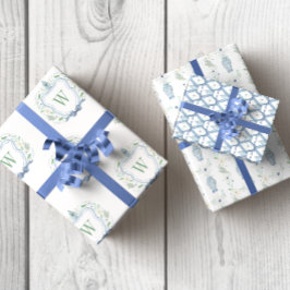 水彩チノイスリージンジャージャースクレスト ラッピングペーパーシート