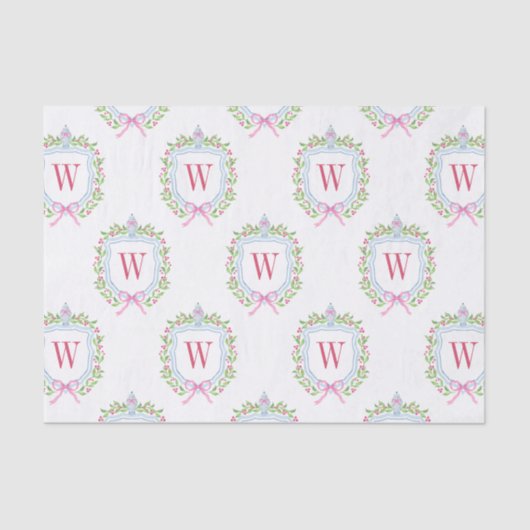 水彩チノイスリージンジャージャースモノグラムクレスト 薄葉紙 (正面)