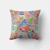 水彩チノイスリージンジャージャー&フラワー クッション (裏面)