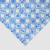 水彩チノイスリーブループレートパターン 薄葉紙 (詳細)