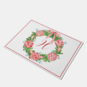 水彩チノワセリーオーナメントリースモノグラム ドアマット (アングル)