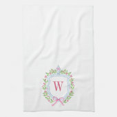 水彩チノワセリージンジャージャーブモノグラムクレスト キッチンタオル (縦)