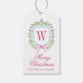 水彩チノワセリージンジャージャーブモノグラムクレスト ギフトタグ (正面)