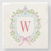 水彩チノワセリージンジャージャーブモノグラムクレスト ストーンコースター (正面)