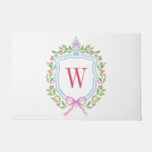 水彩チノワセリージンジャージャーブモノグラムクレスト ドアマット (正面)