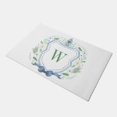 水彩チノワセリージンジャージャーブモノグラムクレスト ドアマット (アングル)