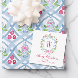 水彩チノワセリージンジャージャーブモノグラムクレスト ノートカード