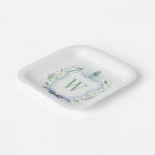 水彩チノワセリージンジャージャーブモノグラムクレスト ペーパープレート (傾斜あり)