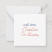 水彩チノワセリージンジャージャー瓶と珊瑚の贈り物 ノートカード (裏面)