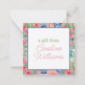 水彩チノワセリージンジャー瓶&フラワーギフト ノートカード (裏面)