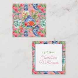 水彩チノワセリージンジャー瓶&フラワーギフト ノートカード