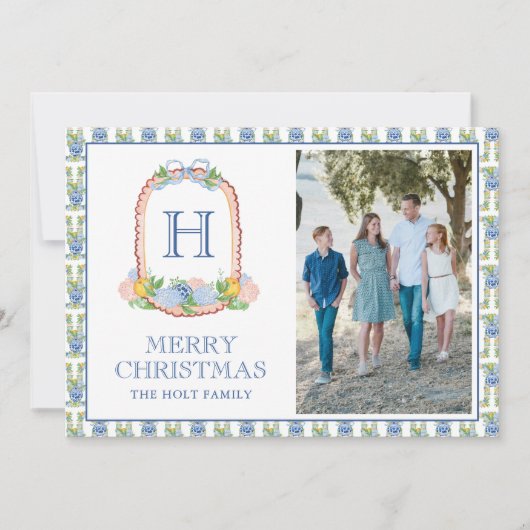 水彩チノワセリーマンダリンモノグラムクレスト シーズンカード (正面)