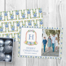 水彩チノワセリーマンダリンモノグラムクレスト シーズンカード