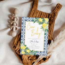 水彩チャオベビー!レモイタリアンンベビーシャワー 招待状