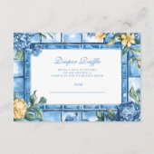 水彩チャオ、ベビーイタリアンベビーおむつラッフル エンクロージャーカード (正面)