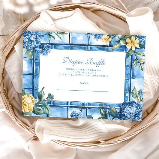 水彩チャオ、ベビーイタリアンベビーおむつラッフル エンクロージャーカード