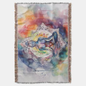 水彩チャクラ スローブランケット (正面縦)